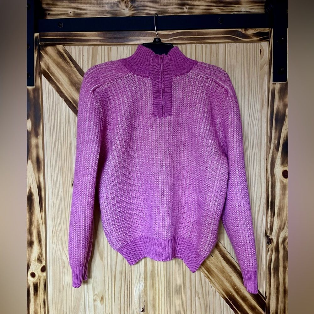 Vintage CB Sports Quarter Zip Sweater Pink M